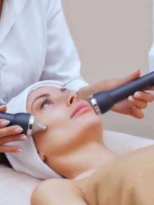 the-cosmetologist-makes-the-procedure-an-ultrasonic-cleaning-of-the-facial-skin-of-a-beautiful-young-woman-in-a-beauty-salon